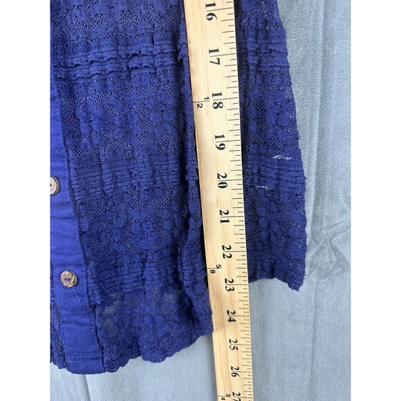 Zenana Outfitters Sand Tank Top Sleeveless Button Front Navy Blue Womens Small - Picture 5 of 5